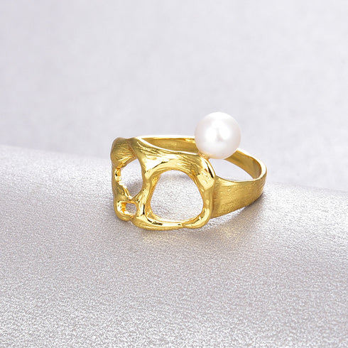 Chaotic Freshwater Pearl Ring - Zafari Studio Jewelry